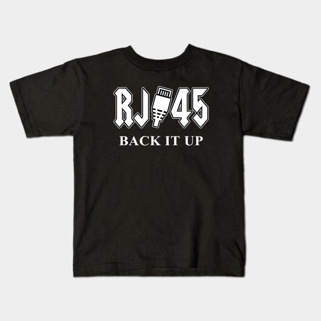 Internet Geek Back it Up RJ 45 Ethernet Kids T-Shirt by Electrovista